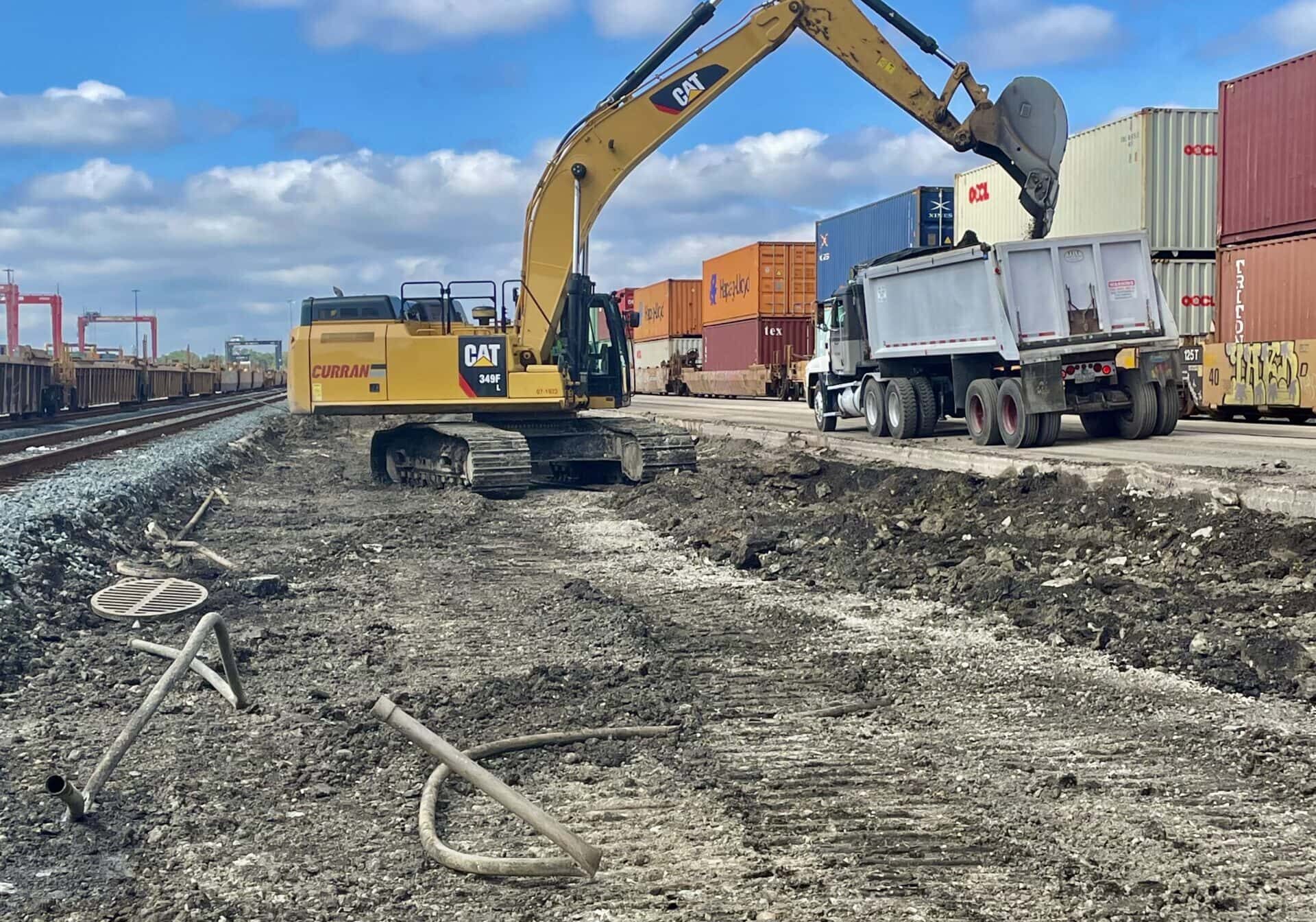excavation on railway